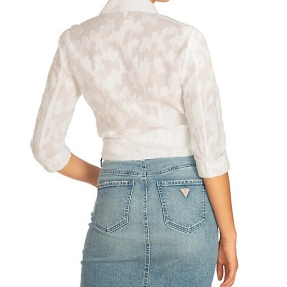 Guess Frederica Cotton Button-Up Shirt - Picture 2 of 7